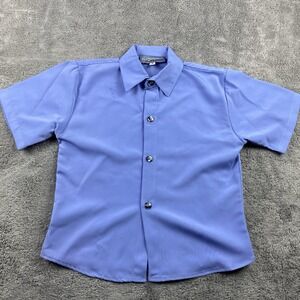 Lavana USA Shirt Buttons Womens 6 Blue Short Sleeve